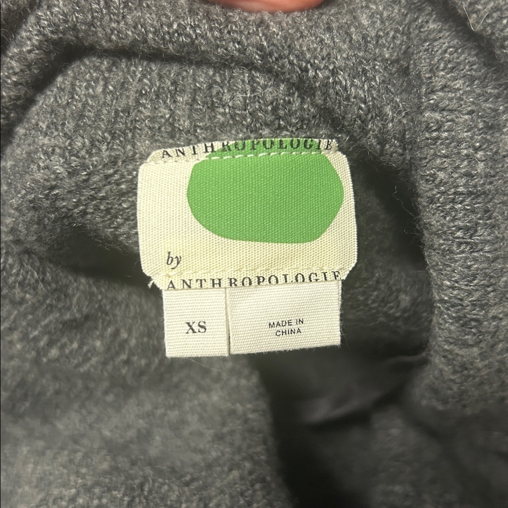 Anthropologie Charcoal Cowl Neck Sweater Dress - Picture 5 of 6